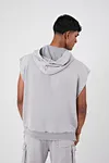 acid wash sleeveless hoodie